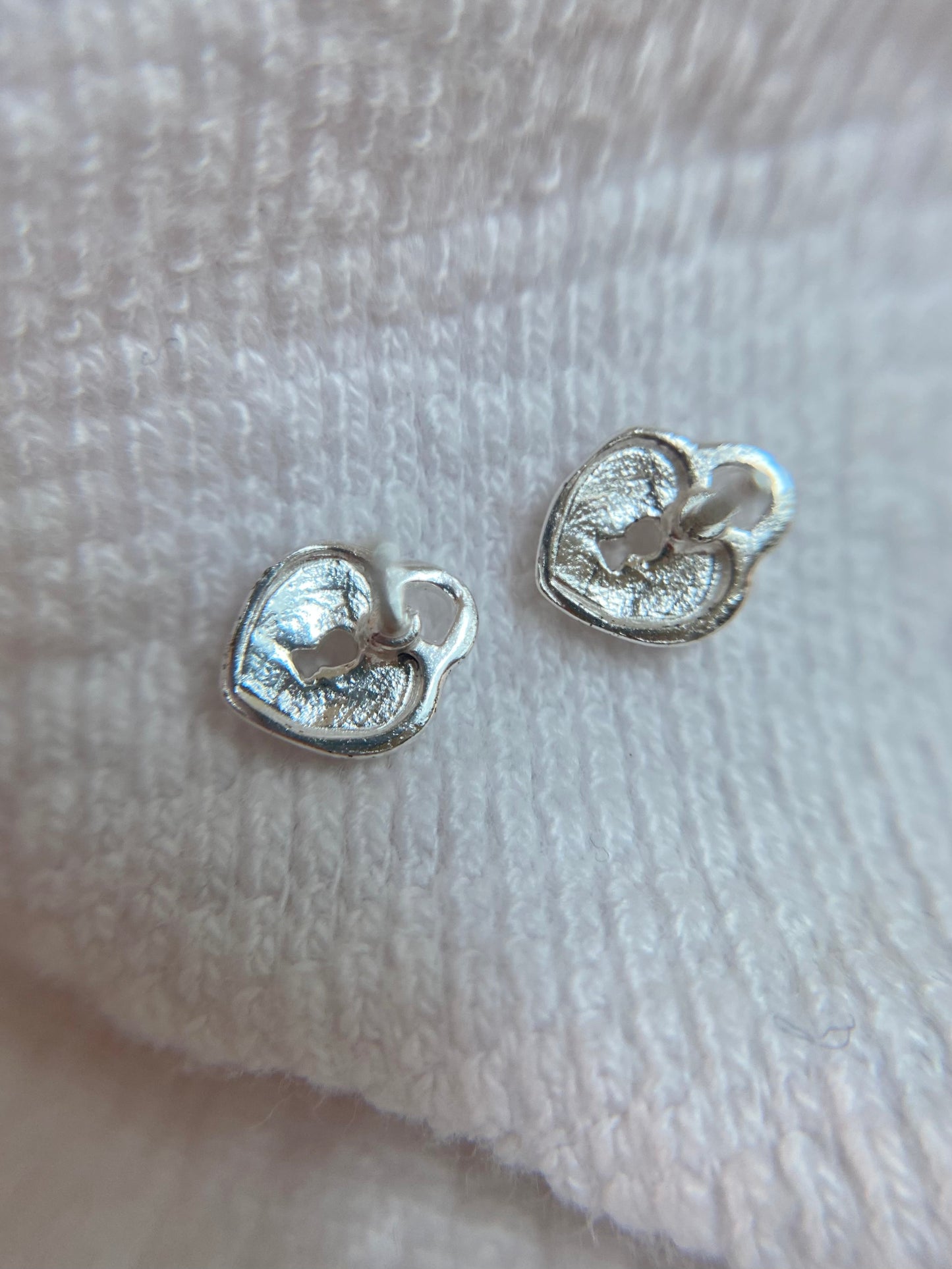 Preloved Silver Padlock Studs