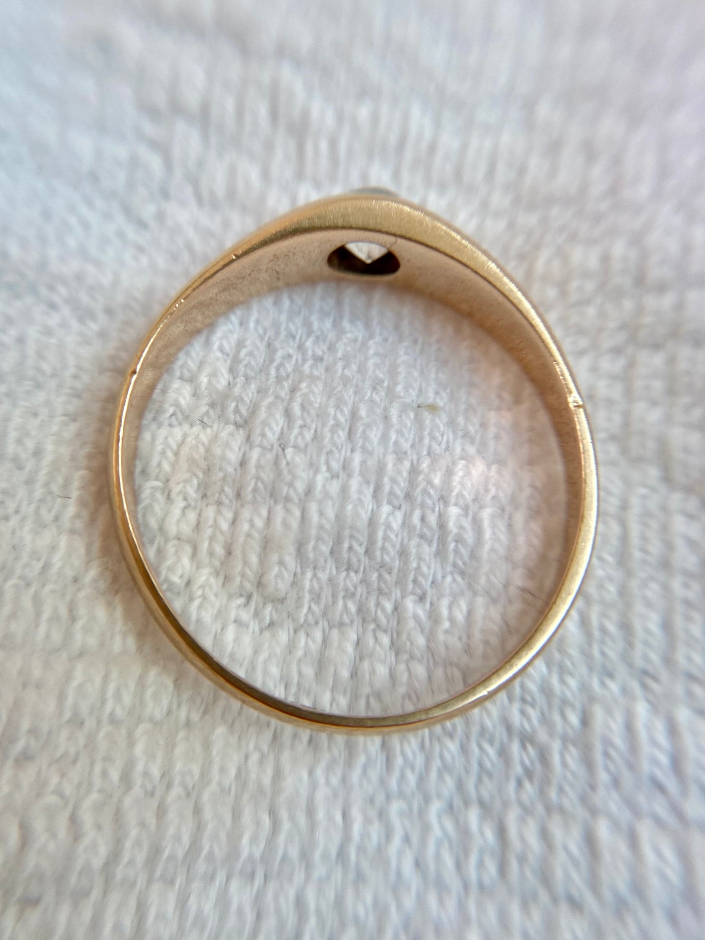 Antique 9ct Gold Old Cut Diamond Solitaire Ring