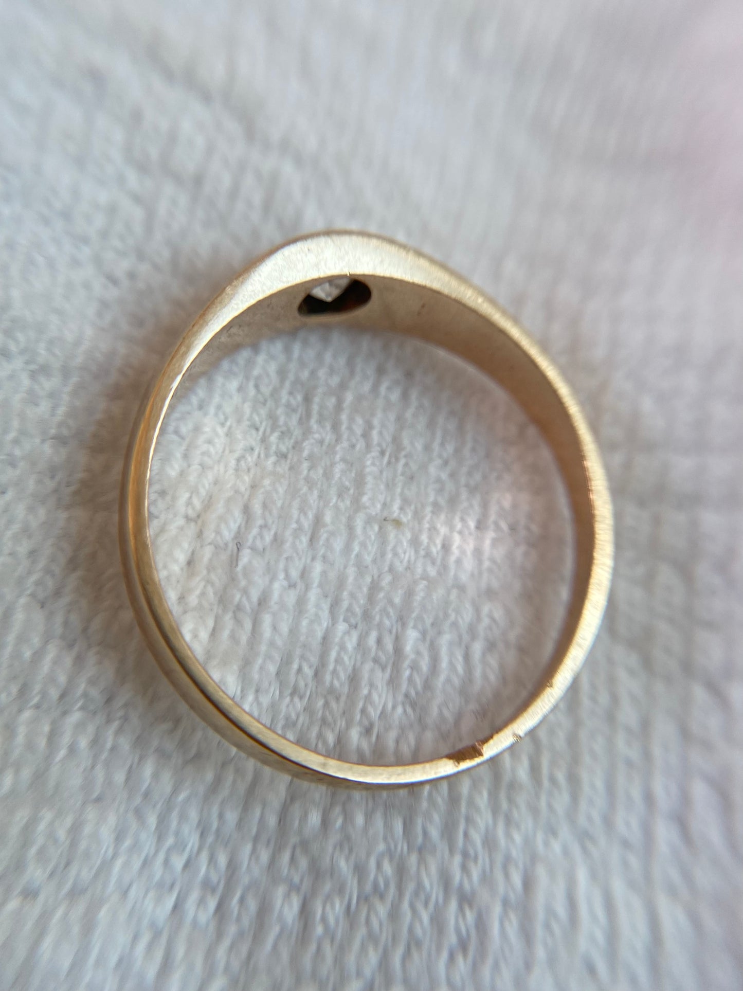 Antique 9ct Gold Old Cut Diamond Solitaire Ring