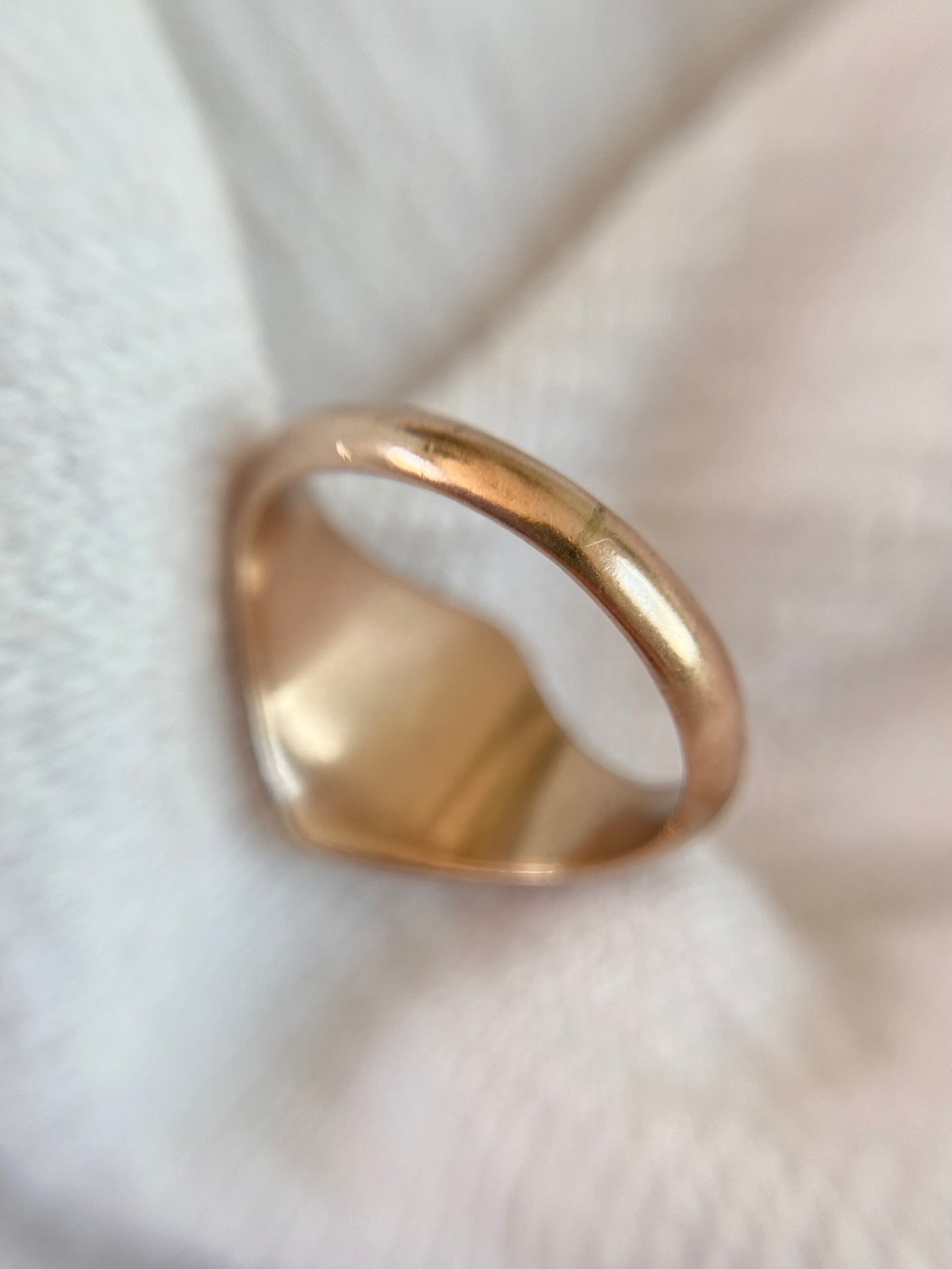 Antique 9ct Rose Gold Monogram Signet Ring