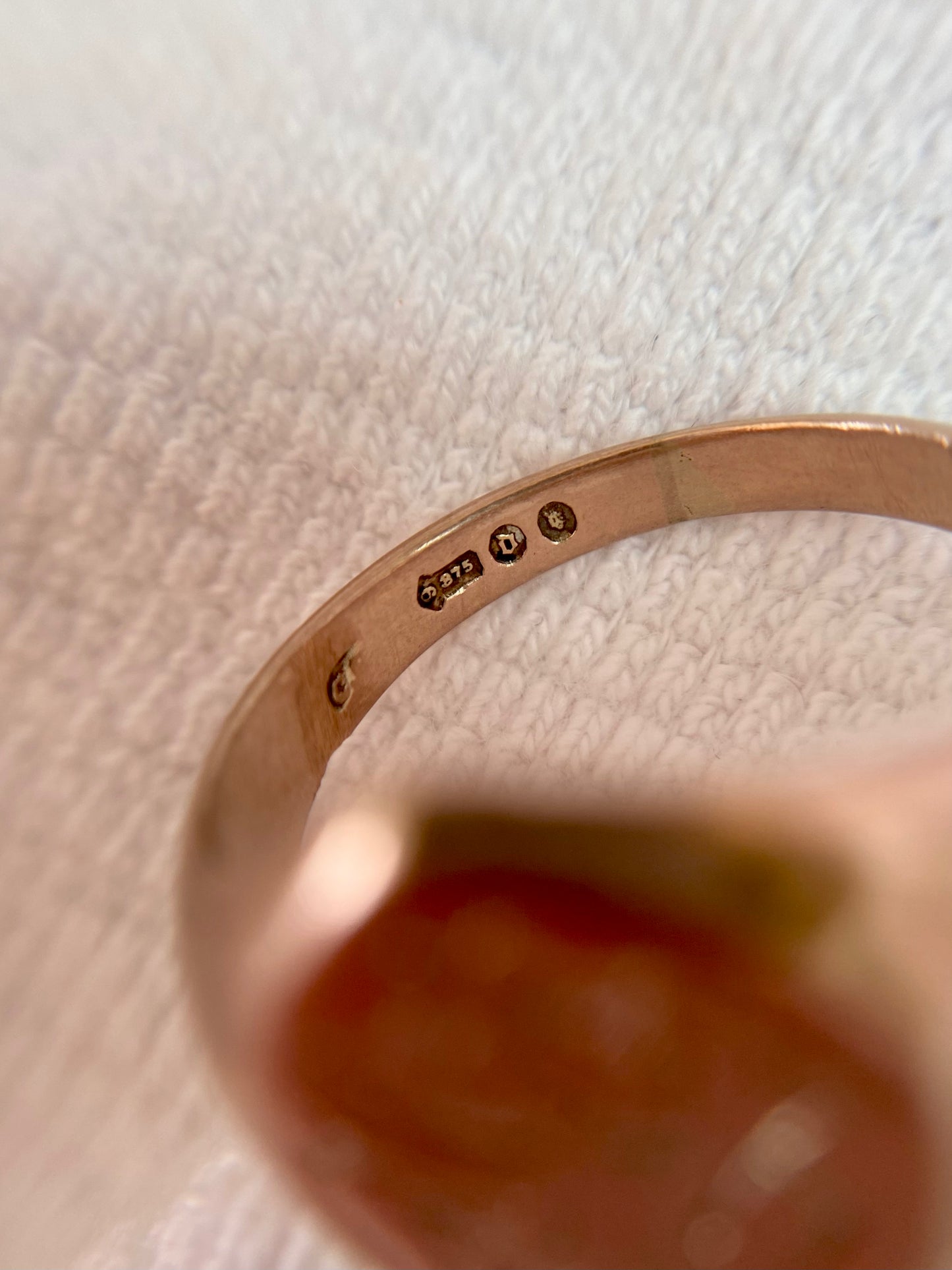 Antique 9ct Rose Gold Monogram Signet Ring