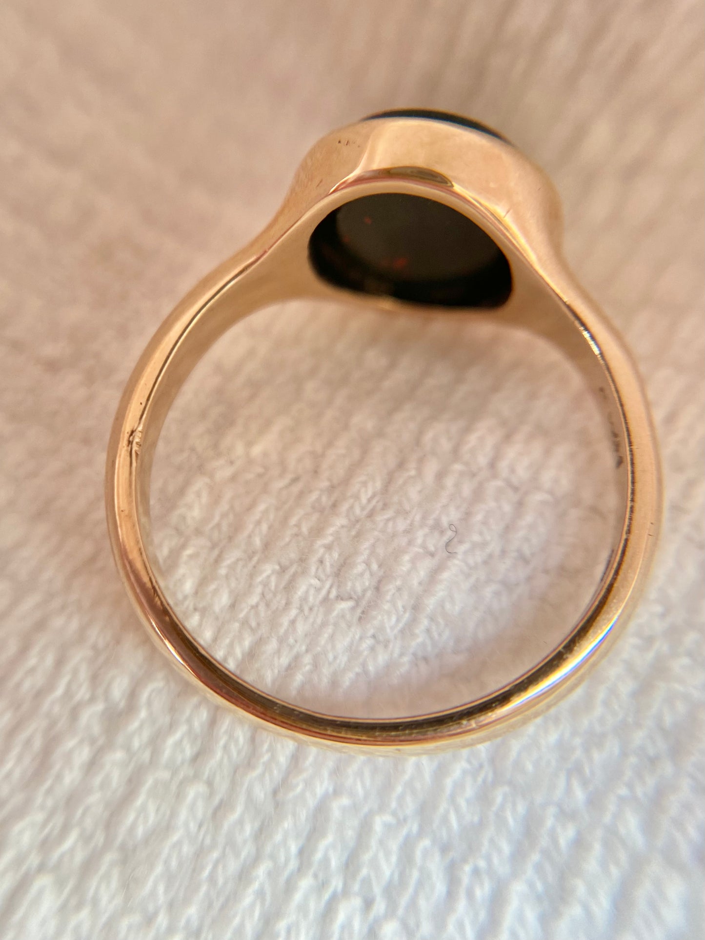 Vintage 9ct Gold Bloodstone Signet Ring