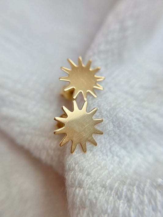 Preloved 14ct Gold Sun Studs