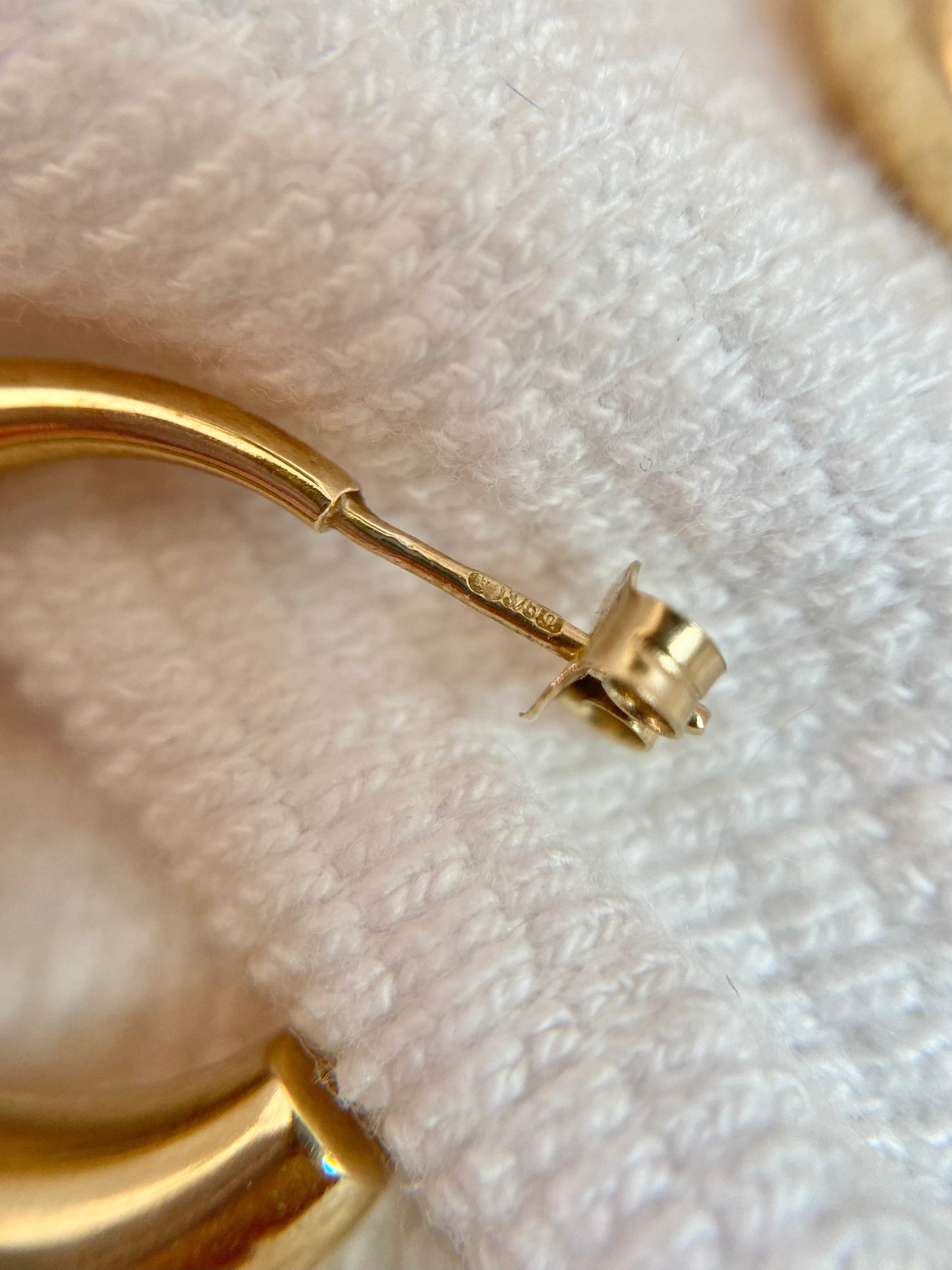 Preloved 9ct Gold Half Hoop Earrings