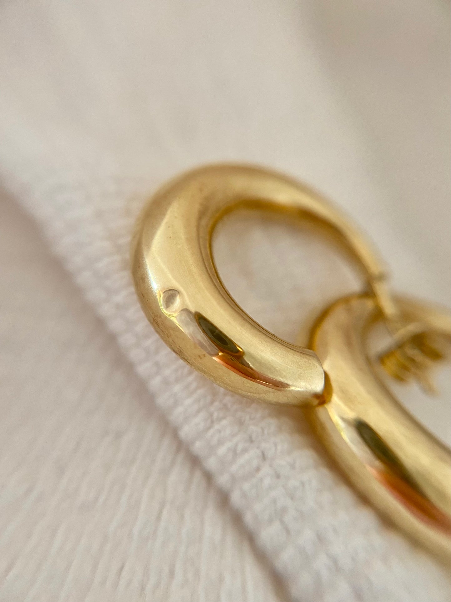 Preloved 9ct Gold Half Hoop Earrings