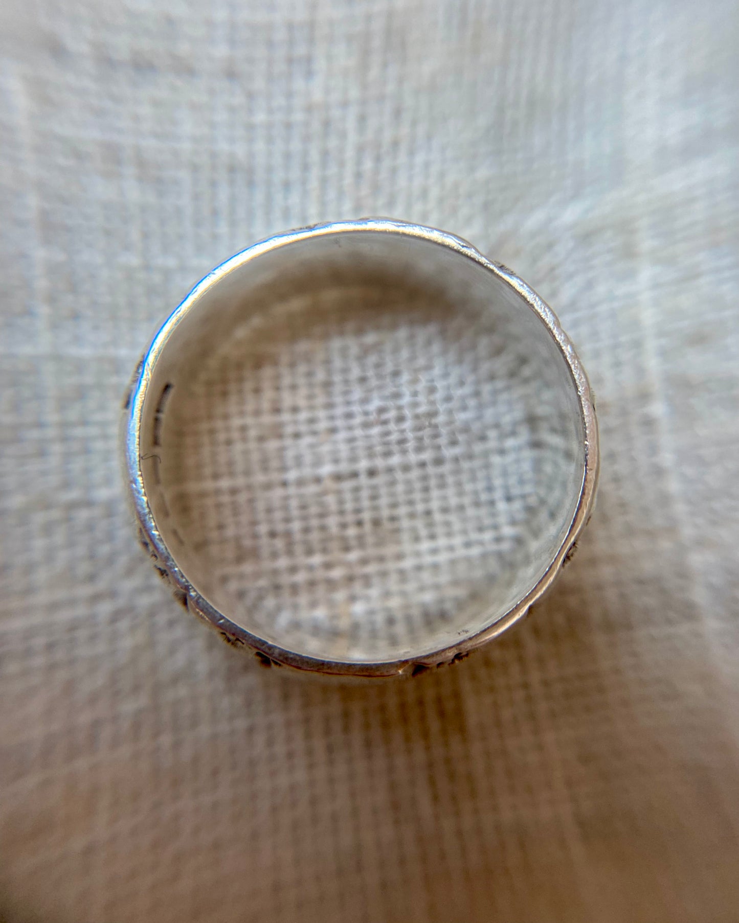 Vintage Silver Floral Cigar Band