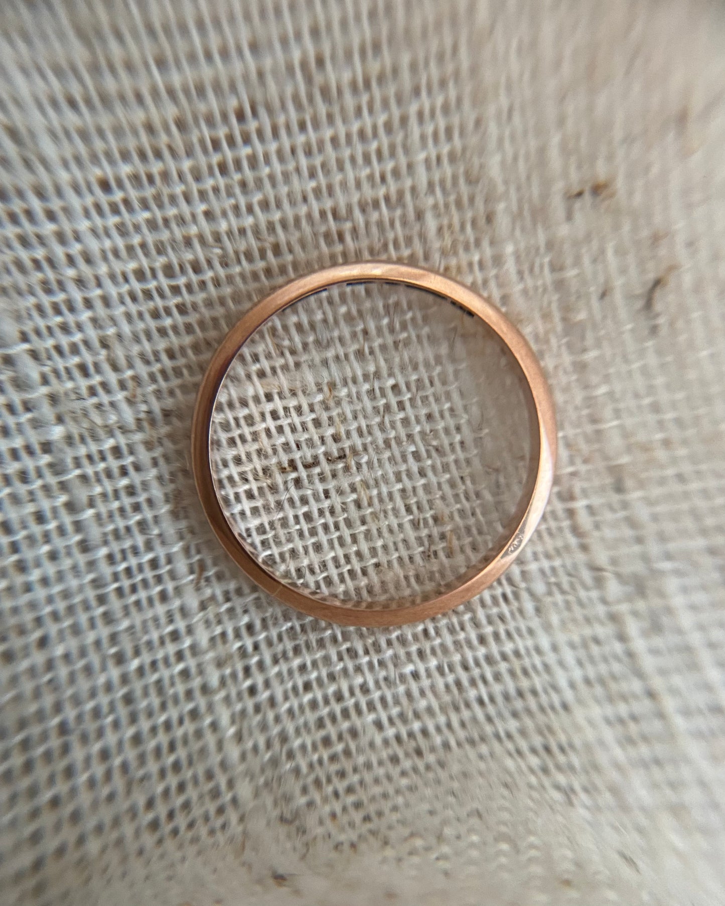 Vintage 9ct Rose Gold Chester 2mm Band