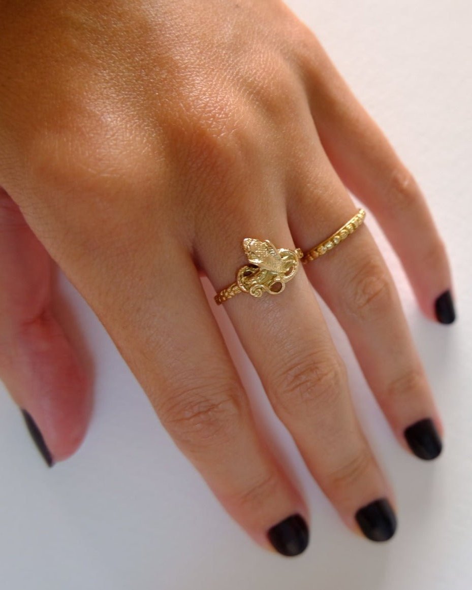 Vintage 14k Gold Cobra Ring | Snake Ring