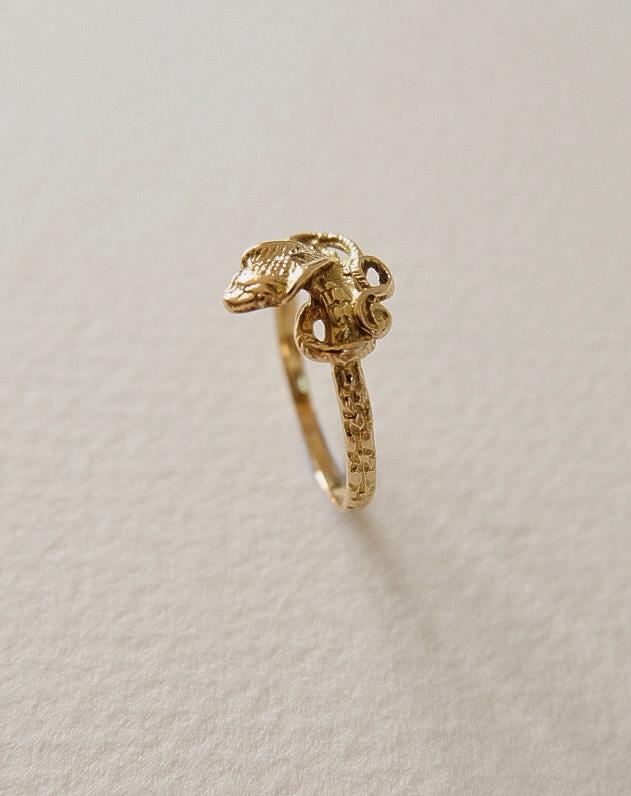 Vintage 14k Gold Cobra Ring | Snake Ring